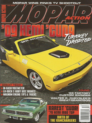 MOPAR ACTION 2009 DEC - MOD TOP HEMI, FACTORY CUSTOM 69 SWINGER*